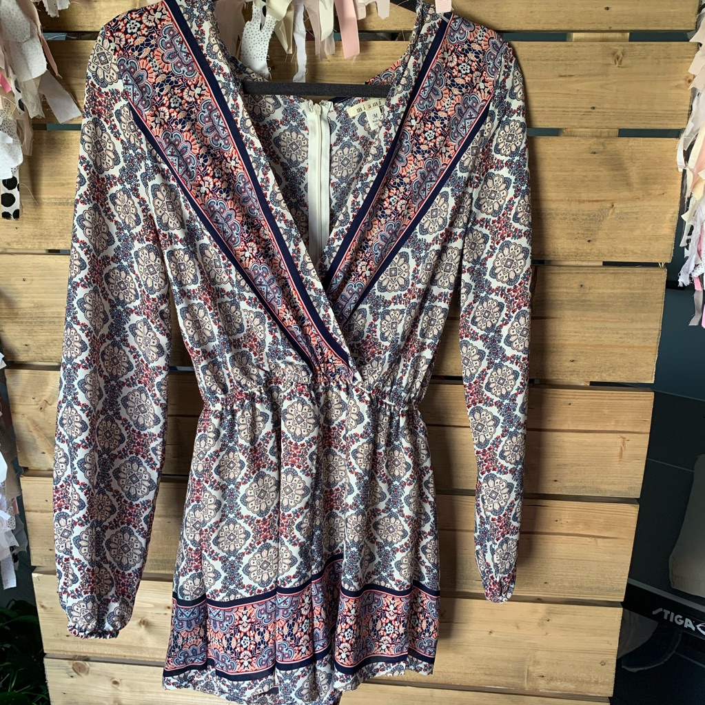 Multi Color Pattern Romper